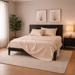 ARMONIA - Sábanas Super King Beige 800 Hilos Algodón