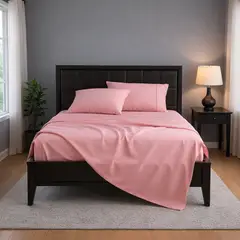 ARMONIA - Sábanas 800 Hilos Rosa Delicado Super King