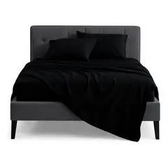 ARMONIA - Sábanas 800 Hilos Super King Color Negro Elegante