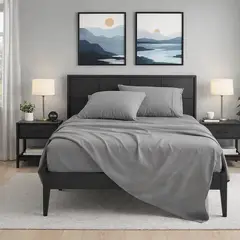 ARMONIA - Sábanas Elegantes Grises 800 Hilos Super King