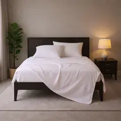 ARMONIA - Sábanas Blancas Elegantes 800 Hilos Super King