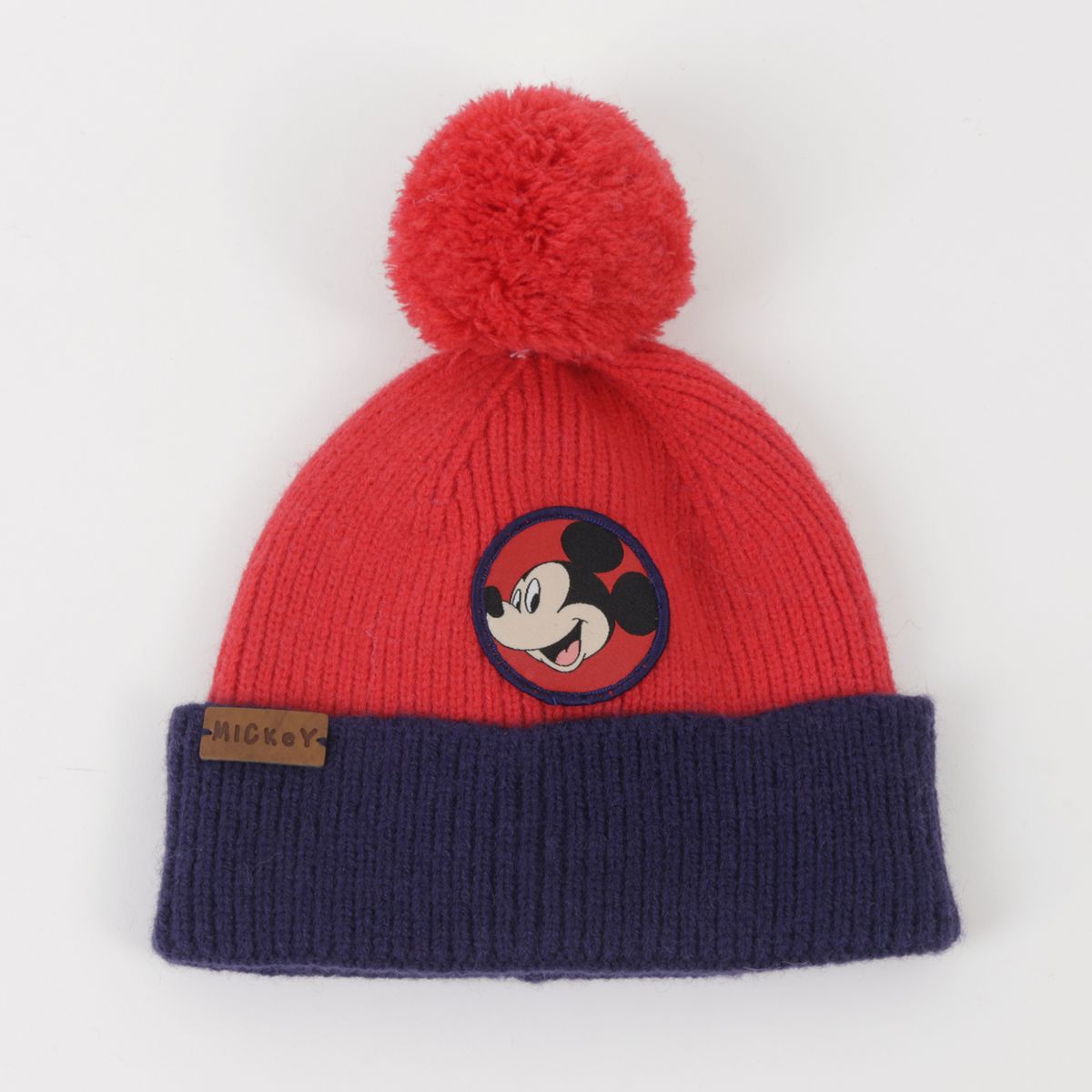 DISNEY - Gorro con Pompón Niño Mickey Mouse Rojo Disney