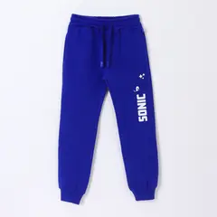 SONIC - Pantalón de Buzo Niño Jogger Azul