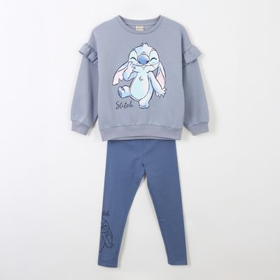 Imagen 1 del producto Conjunto de Buzo Niña Lilo & Stitch Smile Celeste