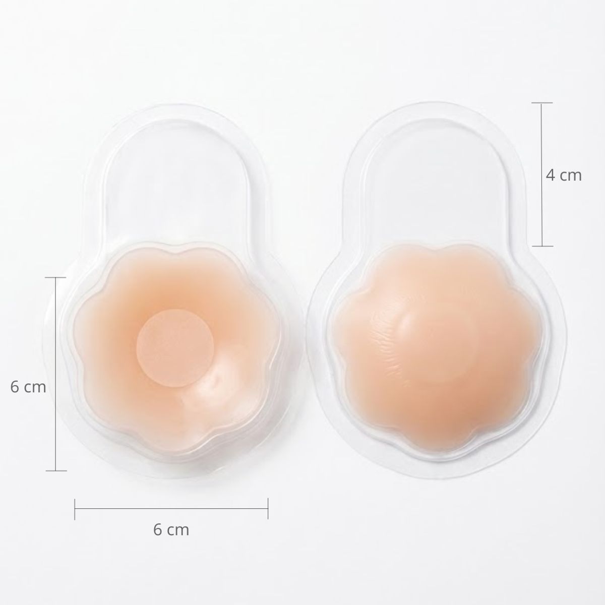 GENERICO - Pack de 3 Cubre Pezón De Silicona Invisible Con Push Up