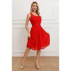 LIKE SHOP - Vestido Mujer Fiesta Gala Noche Formal Calidad Premium Aplicaciones 052