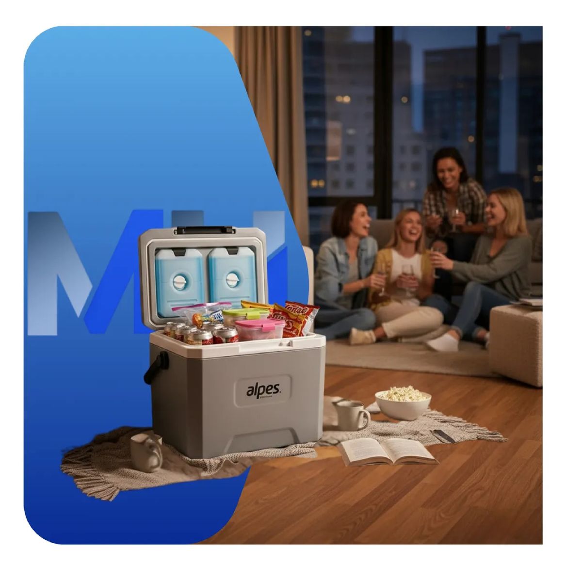 ALPES - Nevera Cooler Rigida Alpes 12 Litros Premium Con 2 Ice Pack