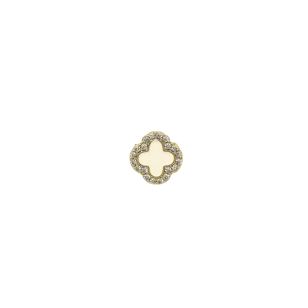 JOYAS LANDEROS - Collar + Aros Trébol Rojo Enchapada en oro de 18k