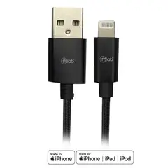 MLAB - CABLE DE IPHONE Y IPAD USB A LIGHTNING CERTIFICADO POR APPLE BLACK
