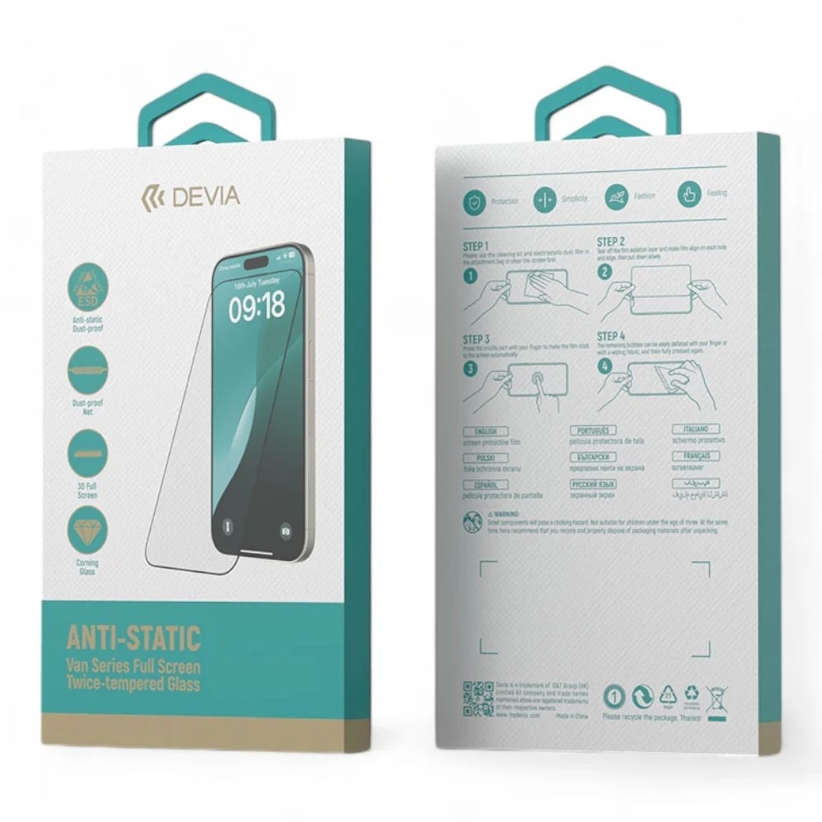 DEVIA - Vidrio Templado DEVIA para iPhone 15 Transparente HD Certificado