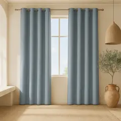 ARMONIA - Cortina Gris Blackout con Forro Blanco Decorativa N°113