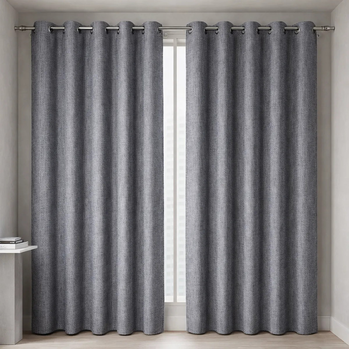 ARMONIA - Cortina Blackout Gris Oscuro con Forro Negro Doble Paño N°102