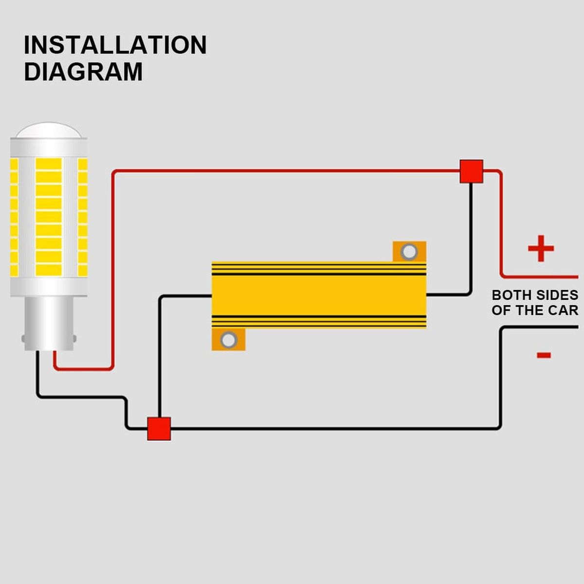 GENERICO - Resistencia de Carga 25w / 6 Ohm Ampolletas Led (2 unid)
