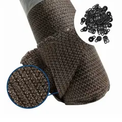 GENERICO - Malla raschel rollo 10mt Mocha 90% 2.10mt