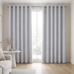 ARMONIA - Cortina Blackout Forro Negro Gris 2 Paños N°106