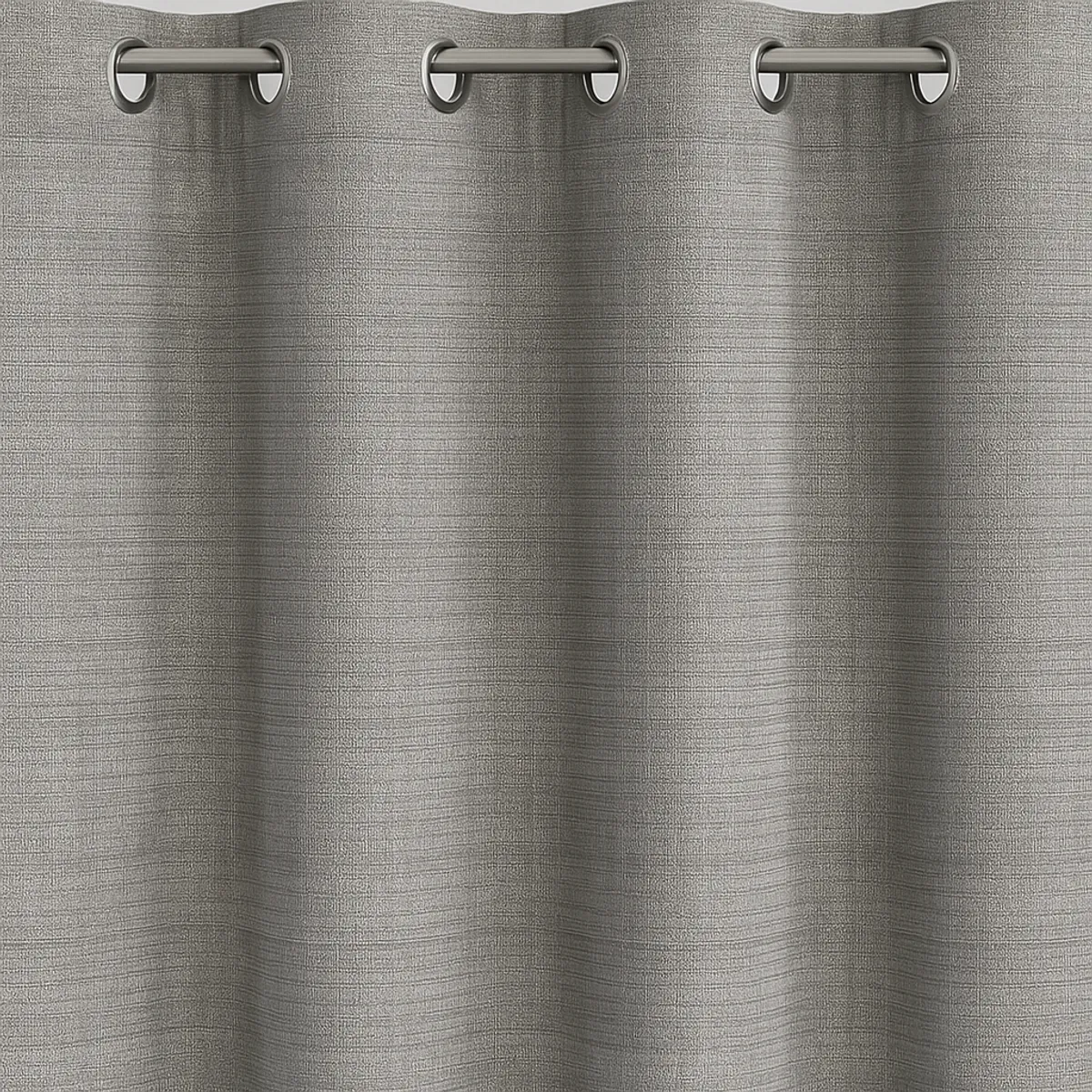 ARMONIA - Cortina Decorativa Gris Blackout Forro Negro 2 Paños N°121