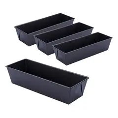 PASTELERIUS - X4 Molde Pan Molde Para Pan De Molde Rectangular 30Cm Molde Queque Moldes Rectangulares Moldes Pan