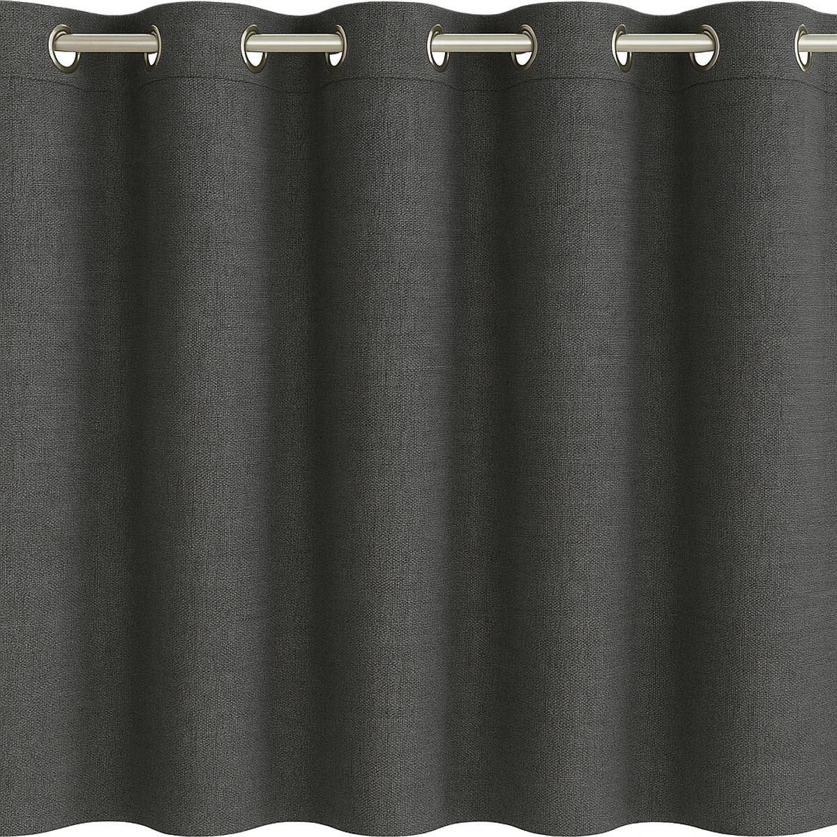 ARMONIA - Cortina Blackout Gris Oscuro 2 Paños Forro Blanco N°110