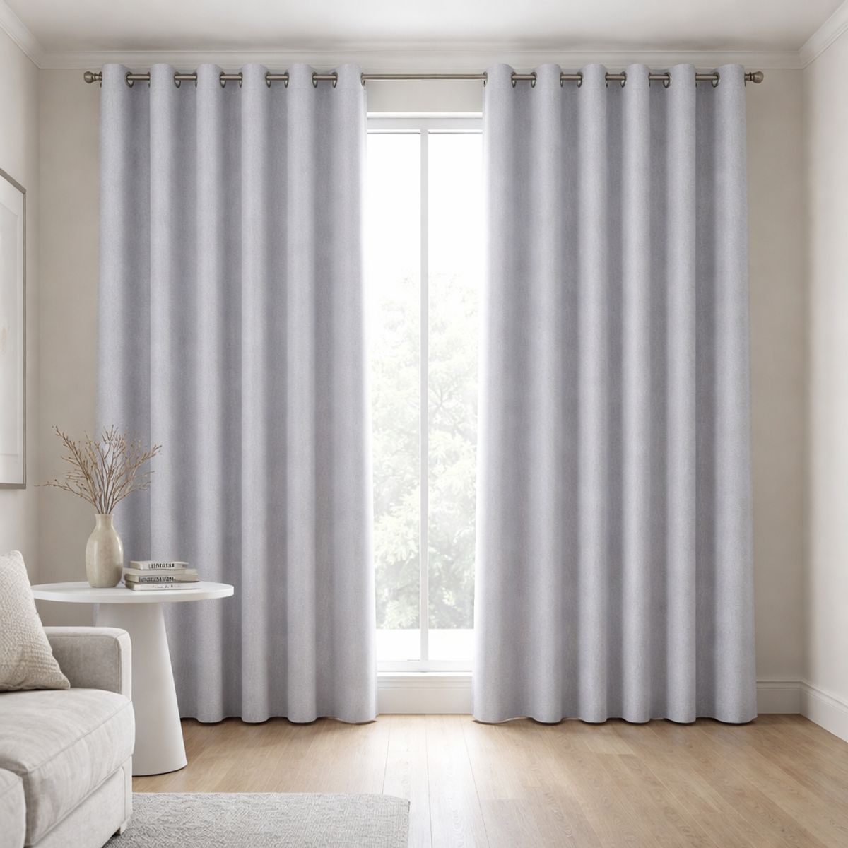 ARMONIA - Cortina Blackout Forro Negro Gris 2 Paños N°106