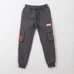 MARVEL - Pantalón de Buzo Niño Cargo Spiderman Gris