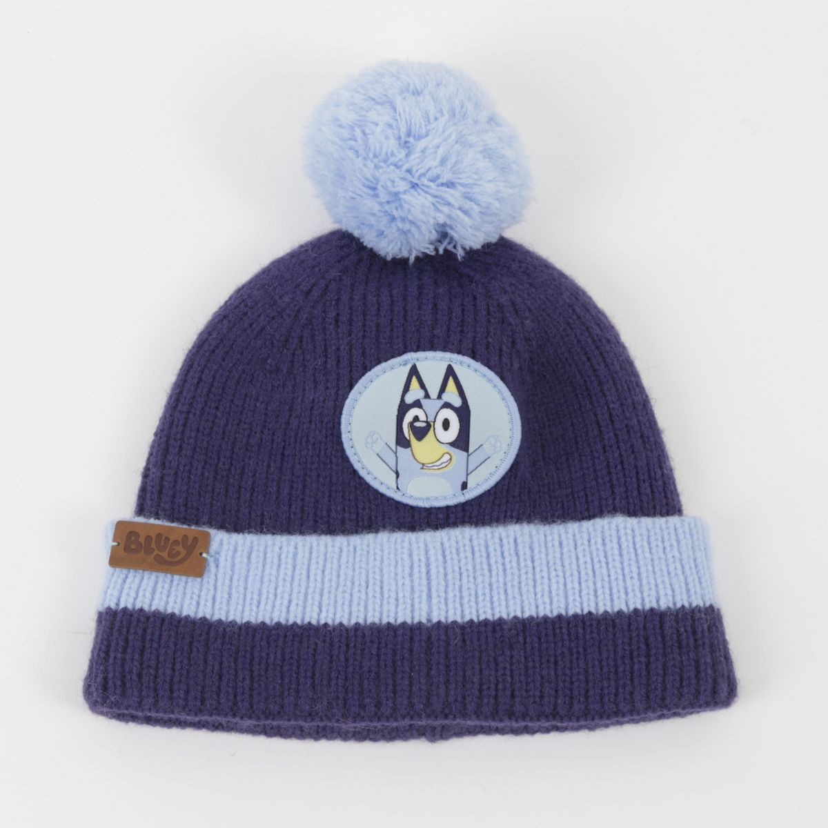 BLUEY - Gorro con Pompón Niño Personaje Azul Bluey