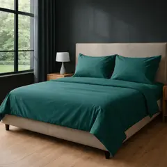 ARMONIA - Sábanas Verde 800 Hilos Algodón 15 Plaza