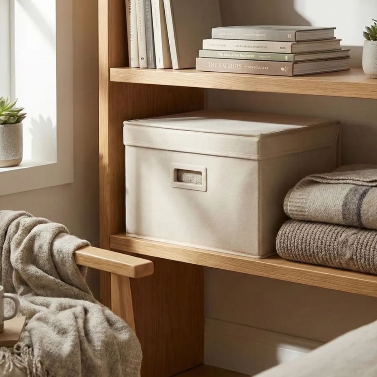 OKAY - Caja Plegable Organizadra Para Ropa Con Tapa Transparente M