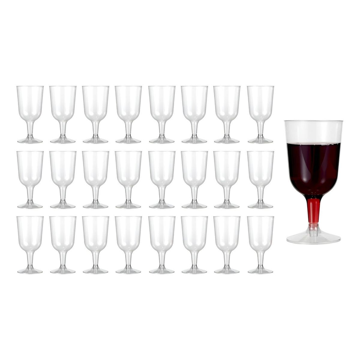 PASTELERIUSCL - 60 Copas De Vino Copa Acrilico Copa Plastico Copas  Fiesta Eventos Vino Cóctel 6oz/177ml Transparente