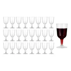 PASTELERIUSCL - 60 Copas De Vino Copa Acrilico Copa Plastico Copas Fiesta Eventos Vino Cóctel 6oz/177ml Transparente