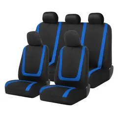 MUNDO MAGIA - Funda Cubre Asientos Auto Universal Forro Color Negro-Azul