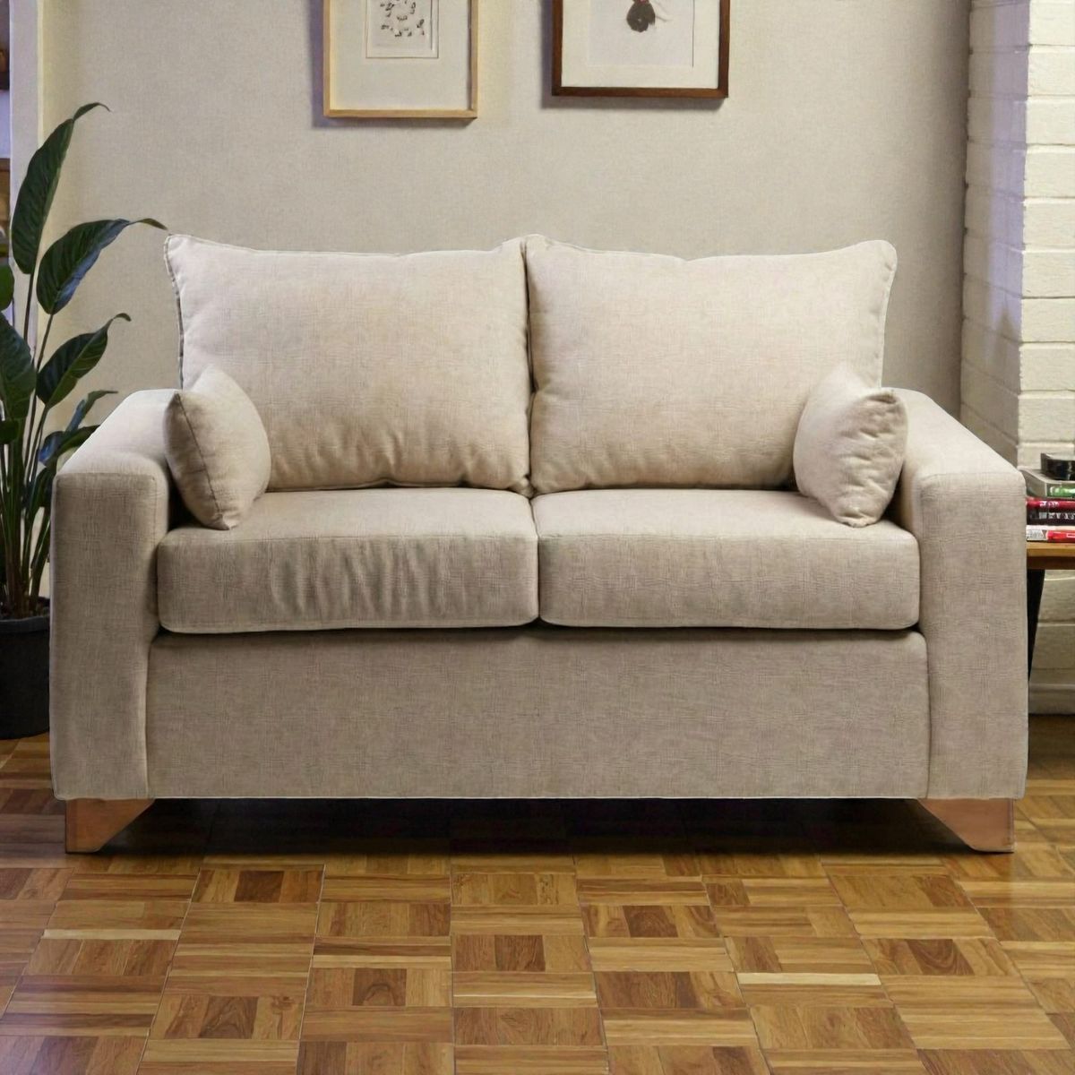 DISEÑOS VALESTRINI - SOFA STEFANNY EN LINO BEIGE