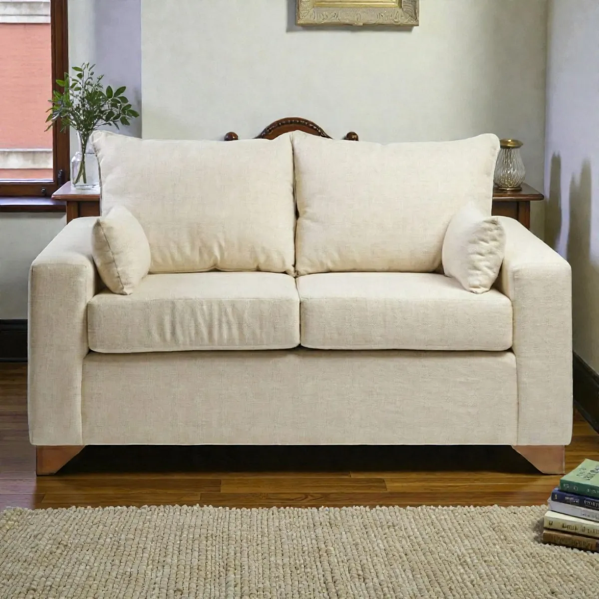 DISEÑOS VALESTRINI - SOFA STEFANNY EN LINO CRUDO