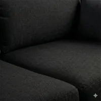 SOFA STEFANNY EN LINO NEGRO