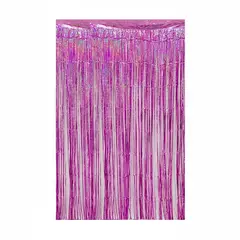 GENERICO - Cortina Metalica Rosa 100x300cm