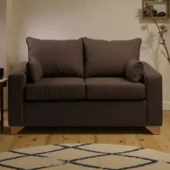 DISEÑOS VALESTRINI - SOFA STEFANNY EN LINO CHOCOLATE