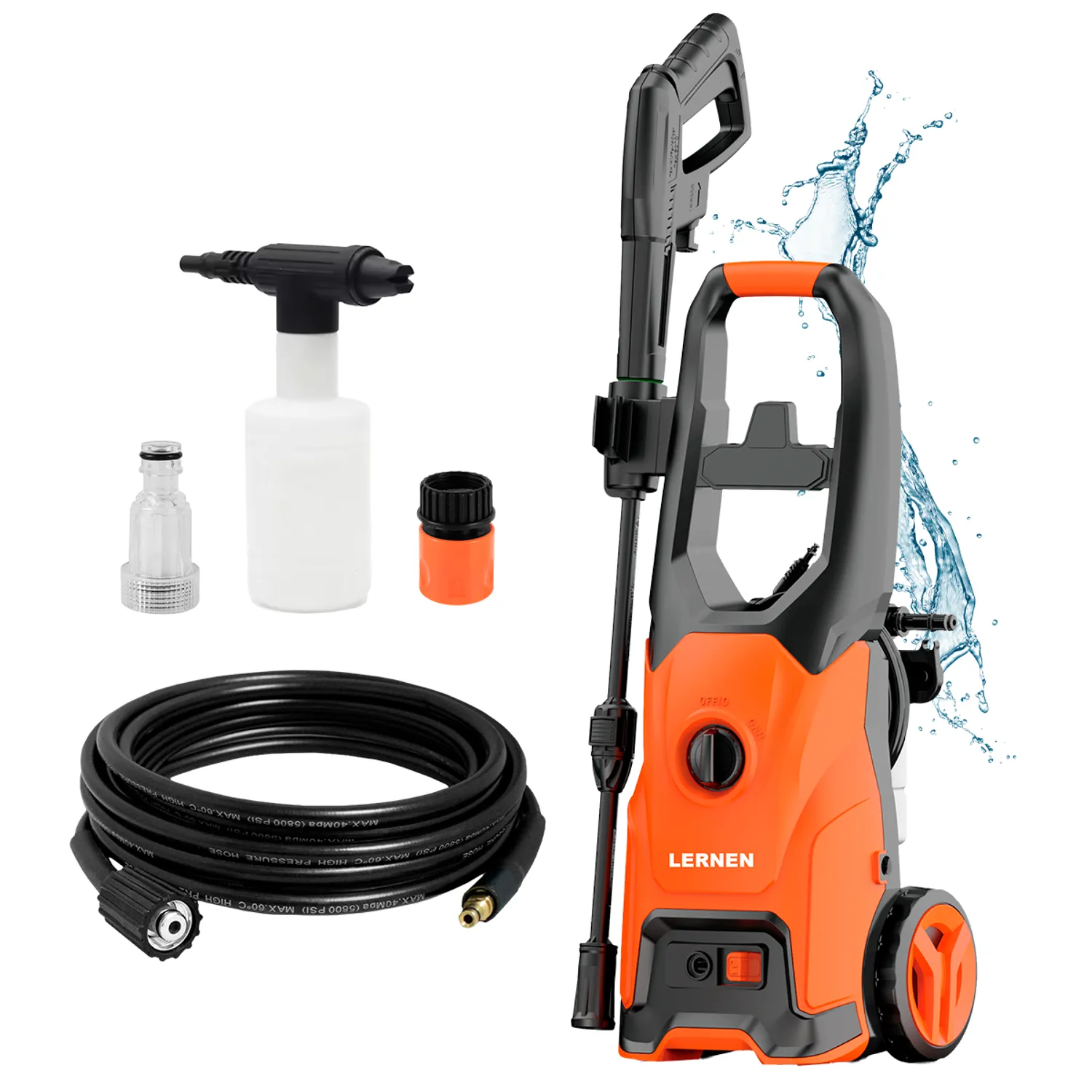 LERNEN Hidrolavadora 1600w con Espumador y Ruedas LERNEN - HIDRO