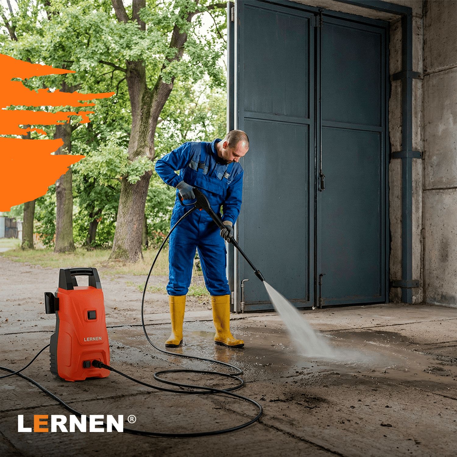 LERNEN Hidrolavadora 1200w Con Espumaduor Y Accesorios Lernen