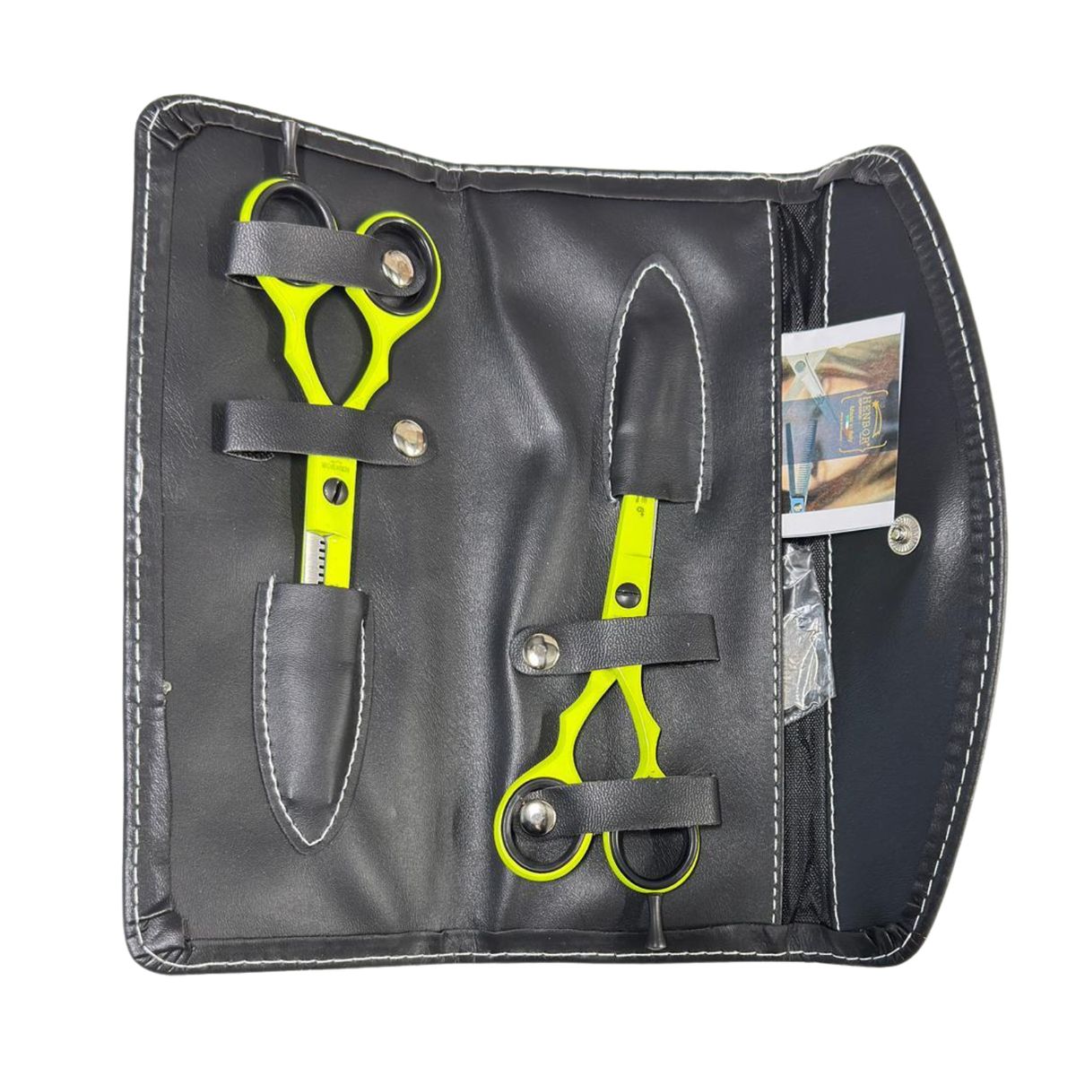 HENBOR - Kit Tijera Henbor Italana Microdentada Y Esculpidora Neon 6