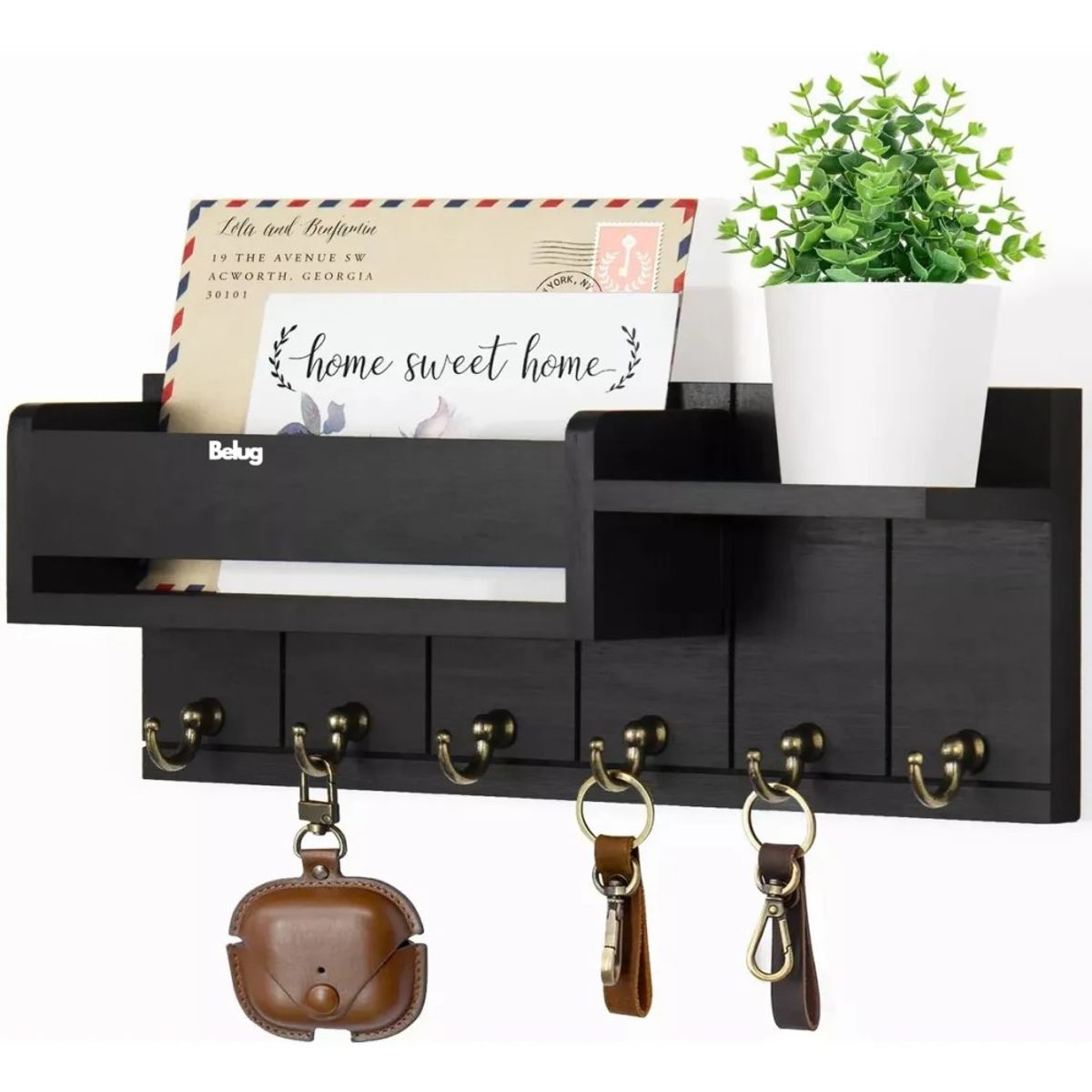 GENERICO - Portallaves Organizador Perchero Repisa Moderno De Pared BELUG