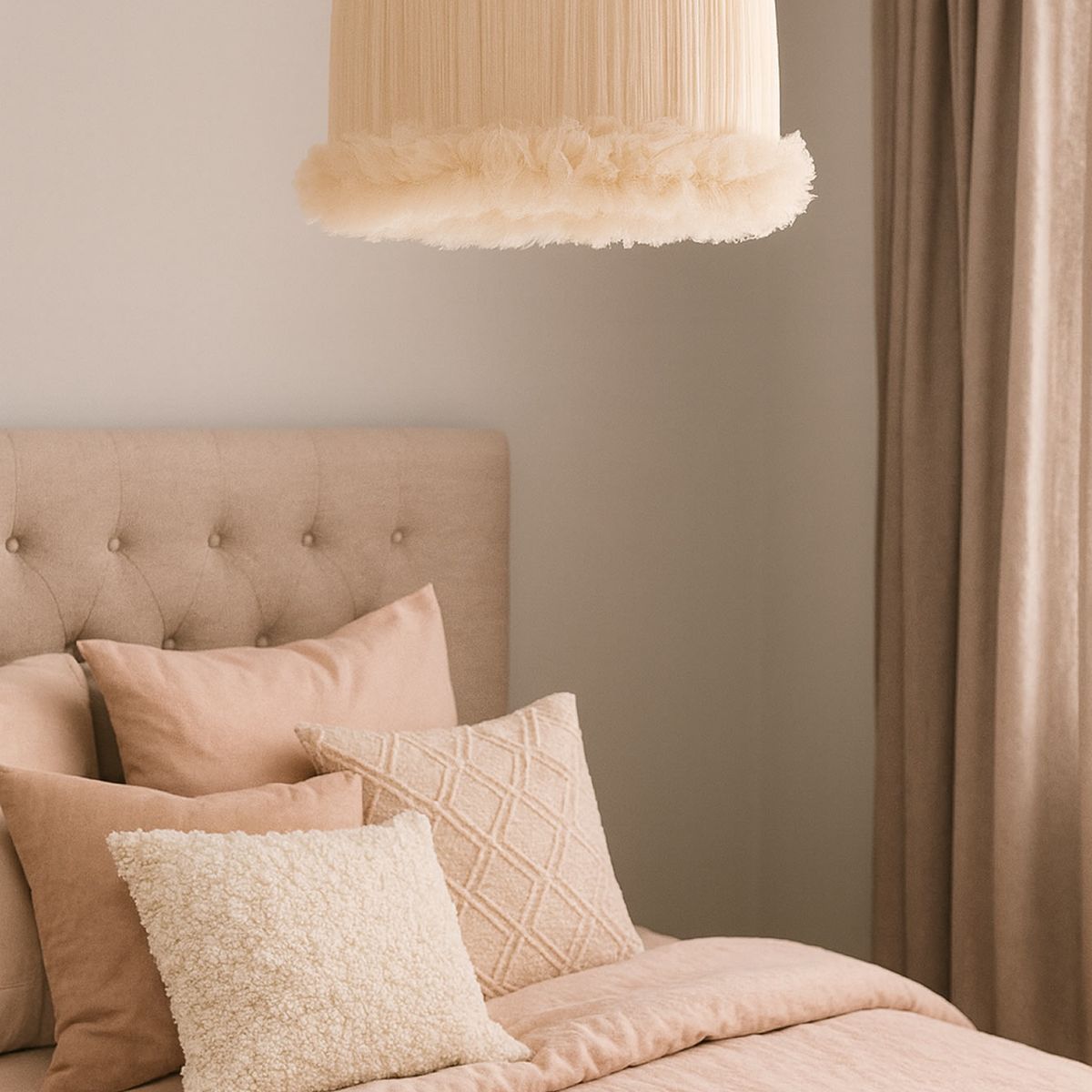 DECORACION CREATIVA - Lampara Colgante Nube Beige