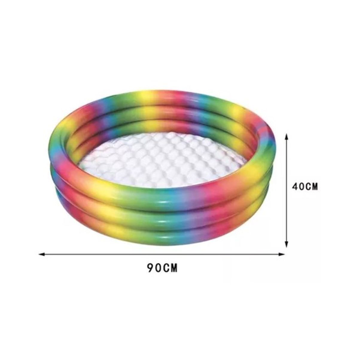 GENERICO - Piscina Redonda Diseño Arcoiris Para Niños 90cm