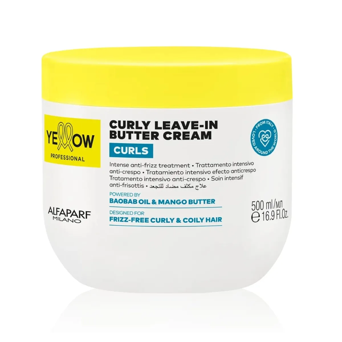 ALFAPARF MILANO - CREMA LEAVE-IN PARA RIZOS YELLOW CURLS 500 ML