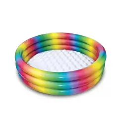 GENERICO - Piscina Redonda Diseño Arcoiris Para Niños 130cm
