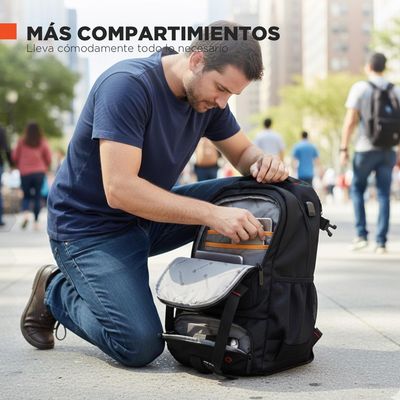 Imagen 2 del producto Mochila para Notebook Impermeable Antirrobo 36 lt + Usb