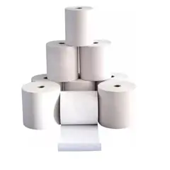 GENERICO - 16 Rollos Termicos 80mm X 80mm Rollo Papel Termico Cinta Ter Color Blanco