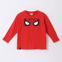 Polera Manga Larga Niño Lentejuelas Spiderman Rojo