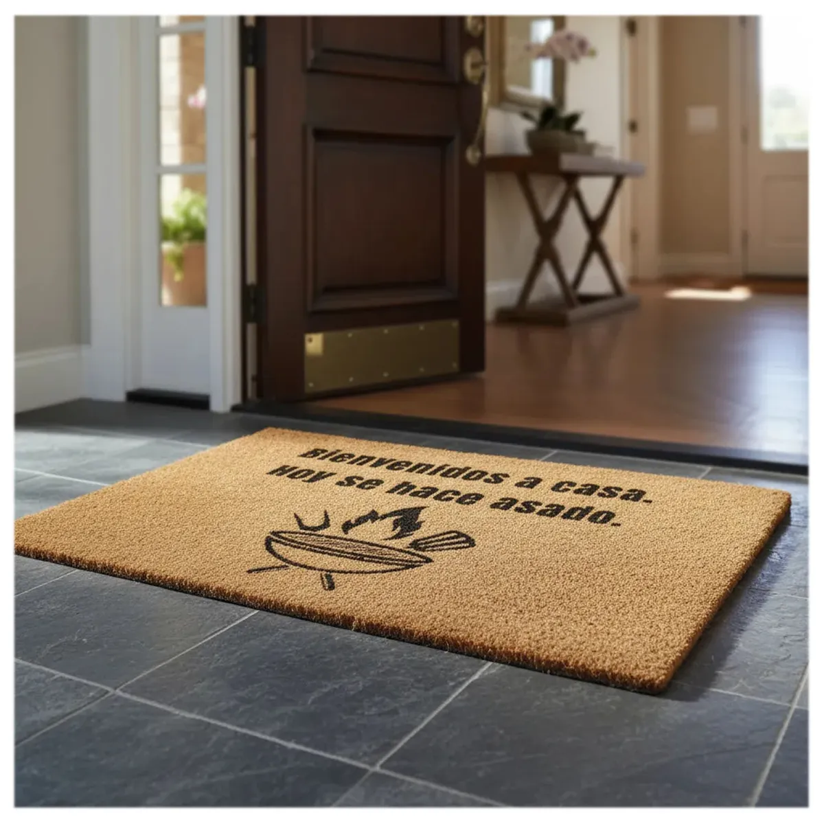 MORLAN - Alfombra Limpia Pies Tapete Personalizada Asado