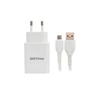 Cargador Rápido 21A Doble USB + Cable Micro USB
