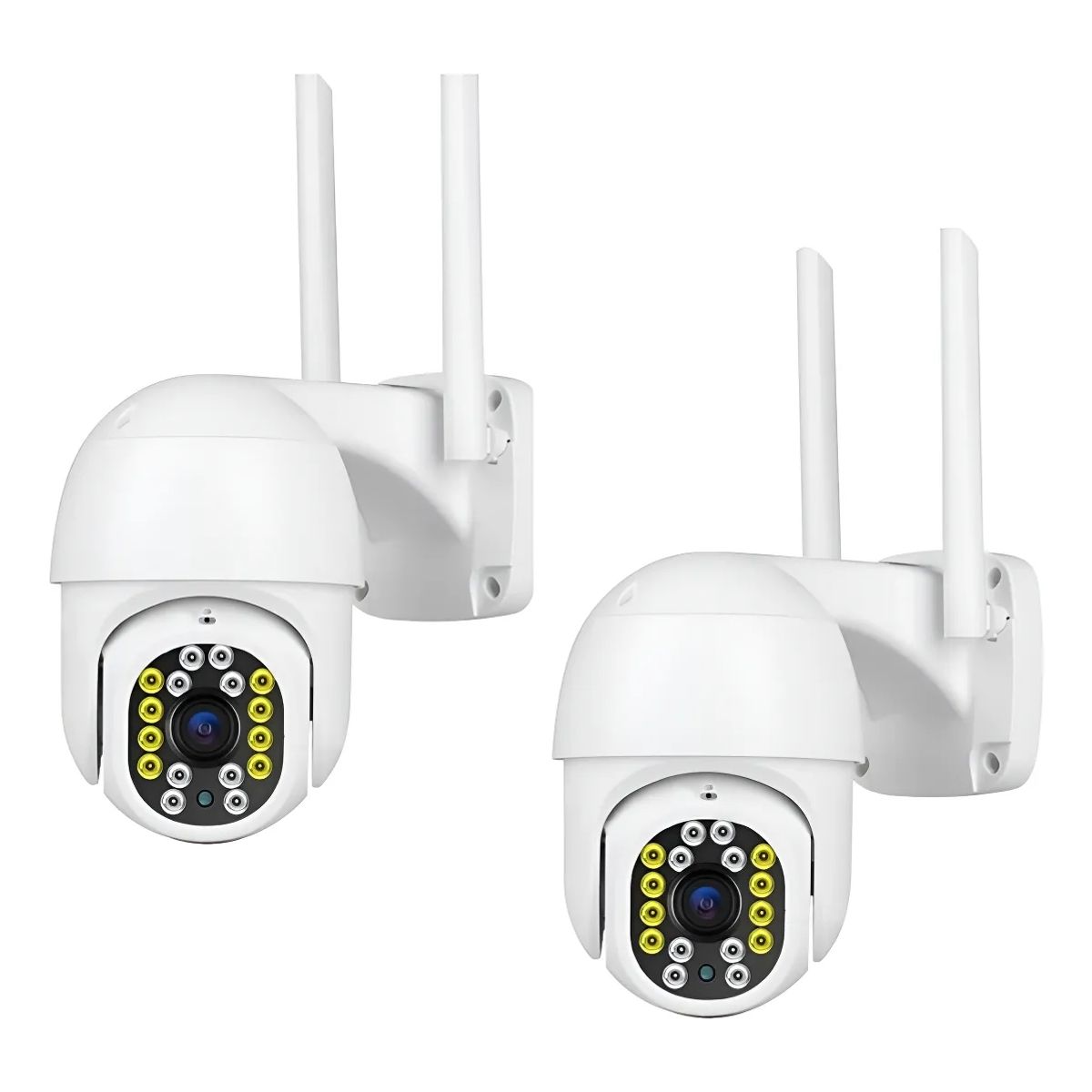 GENERICO - FIGOIMPORT Pack X2 Camara De Seguridad Ip Wifi Exterior 1080p Hd Blancoo