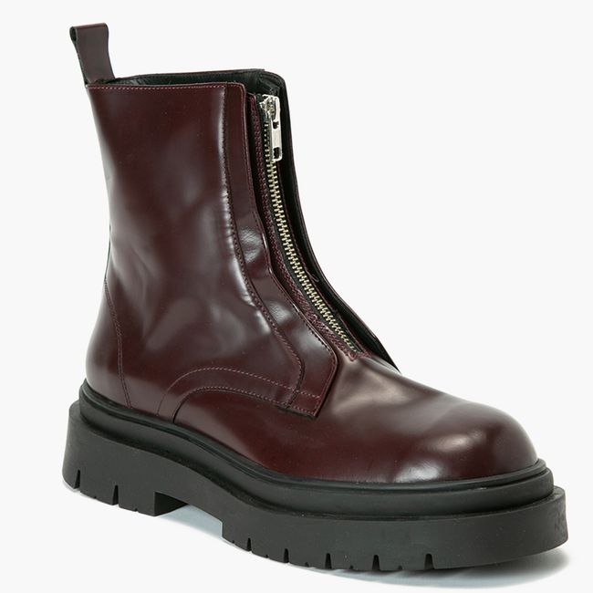 WHY DONNA - Botín Mujer Cuero Burdeo